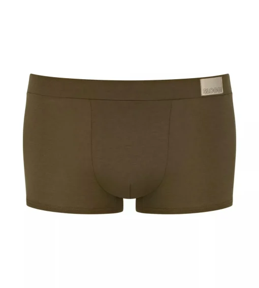 Sloggi Men GO Natural Hipster, heren boxershort korte pijp (2-pack), bruin en olijfgroen
