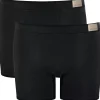 Sloggi Men GO Natural Short, heren boxershort korte pijp (2-pack), zwart