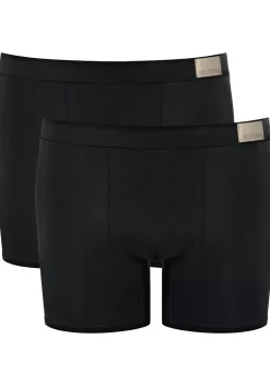 Sloggi Men GO Natural Short, heren boxershort korte pijp (2-pack), zwart