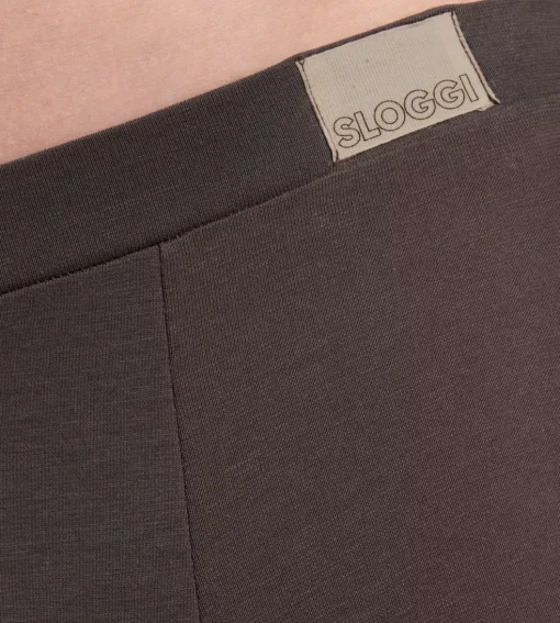 Sloggi Men GO Natural Short, heren boxershort korte pijp (2-pack), bruin en olijfgroen