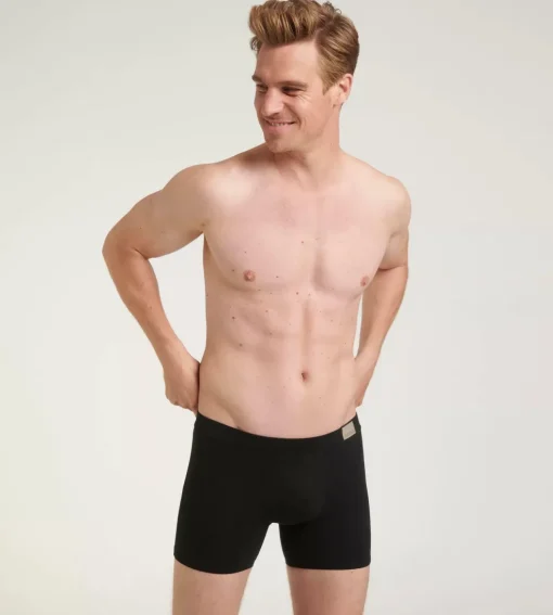 Sloggi Men GO Natural Short, heren boxershort korte pijp (2-pack), zwart