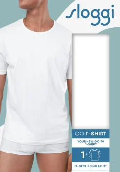 Sloggi Men GO Shirt O-Neck Regular Fit, heren T-shirt (1-pack), wit