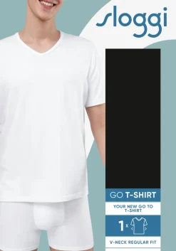 Sloggi Men GO Shirt V-Neck Regular Fit, heren T-shirt (1-pack), zwart
