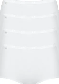 Sloggi Women Basic Maxi, dames maxi slip (4-Pack), wit