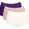 Sloggi Women Basic+ Maxi (3-pack), dames slip, wit, roze, paars