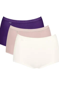 Sloggi Women Basic+ Maxi (3-pack), dames slip, wit, roze, paars