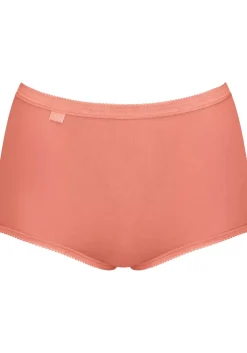 Sloggi Women Basic+ Maxi (4-pack), dames slip, wit, lichtblauw, abrikoos, terra