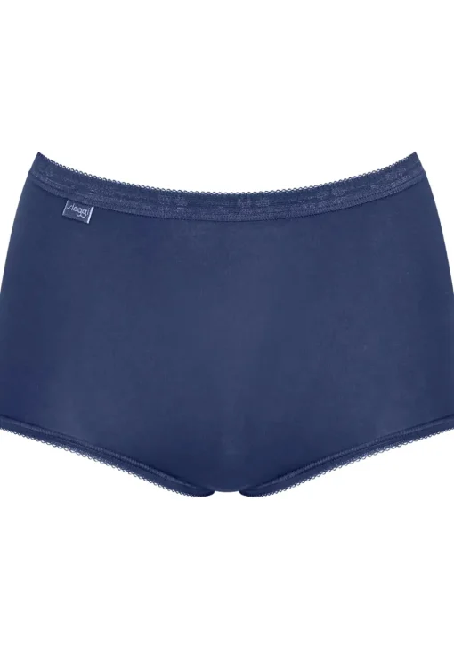 Sloggi Women Basic+ Maxi (4-pack), dames slip, wit, lichtblauw, donkerblauw, roze