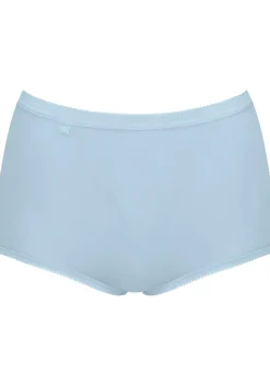 Sloggi Women Basic+ Maxi (4-pack), dames slip, wit, lichtblauw, abrikoos, terra
