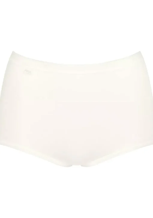 Sloggi Women Basic+ Maxi (4-pack), dames slip, wit, lichtblauw, abrikoos, terra