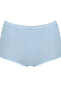Sloggi Women Basic+ Maxi (4-pack), dames slip, wit, lichtblauw, donkerblauw, roze
