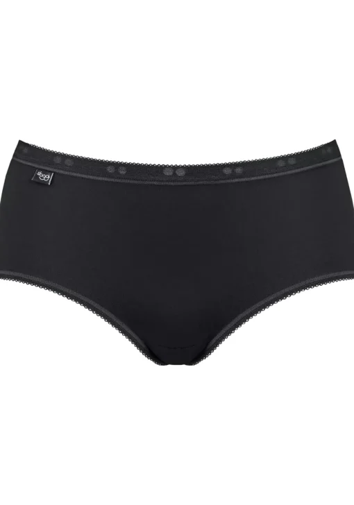 Sloggi Women Basic+ Midi (1-pack), dames slip, zwart