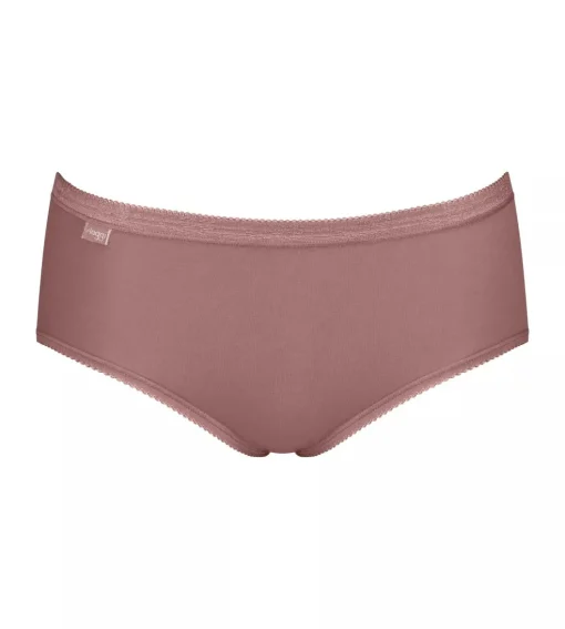 Sloggi Women Basic+ Midi (4-pack), dames slip, wit, grijs, zwart, beige