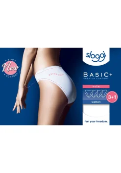 Sloggi Women Basic Tai, dames tai slip (4-Pack), wit