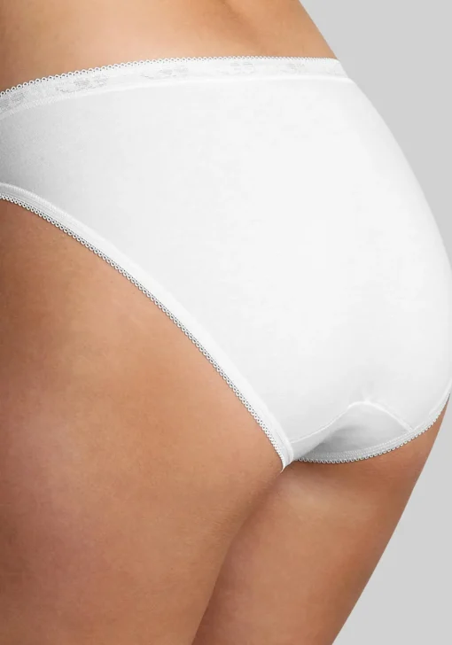 Sloggi Women Basic Tai, dames tai slip (4-Pack), wit