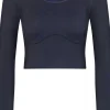 Sloggi Women EVER Infused Aloe Crop top LS (1-pack), dames korte top, donkerblauw