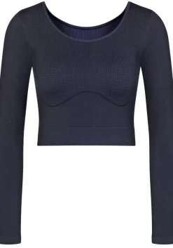 Sloggi Women EVER Infused Aloe Crop top LS (1-pack), dames korte top, donkerblauw