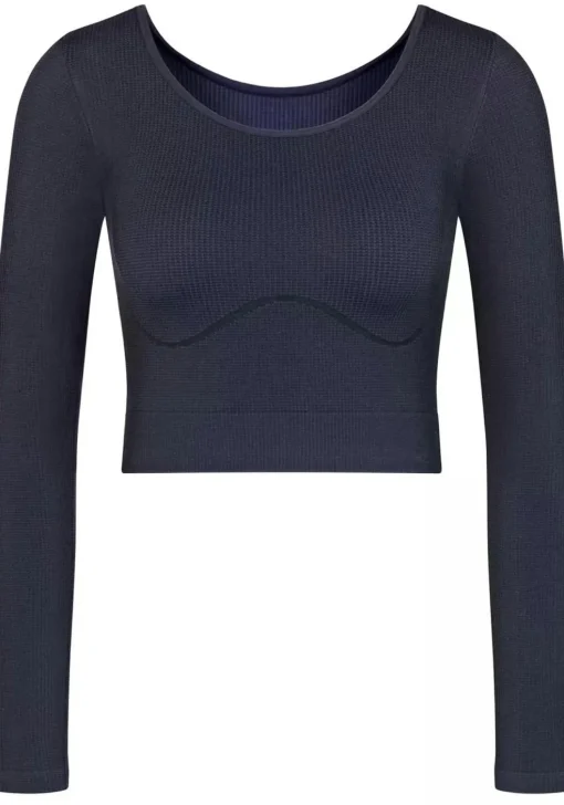 Sloggi Women EVER Infused Aloe Crop top LS (1-pack), dames korte top, donkerblauw