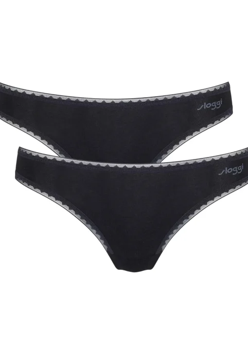 Sloggi Women GO Brazil (2-pack), dames slip, zwart