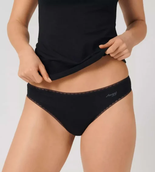 Sloggi Women GO Brazil (2-pack), dames slip, zwart