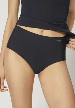 Sloggi Women ZERO Feel Maxi EX, onzichtbare hoge dames slip, zwart