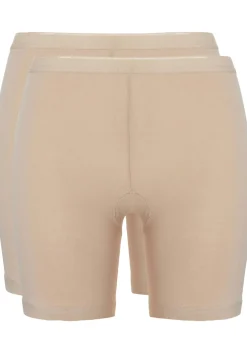 TEN CATE Basic women pants (2-pack), dames slips lange pijp met middelhoge taile, huidskleur