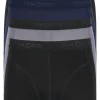 TEN CATE Basics men bamboo viscose shorts (4-pack), heren boxers normale lengte, zwart, blauw en grijs