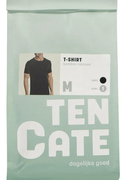 TEN CATE Basics men bamboo viscose T-shirt (1-pack), heren T-shirt O-hals, zwart