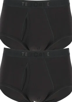 TEN CATE Basics men classic slip met gulp (2-pack), heren heupslips, zwart
