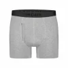 TEN CATE Basics men classic shorts met gulp (2-pack), heren boxers normale lengte, grijs melange