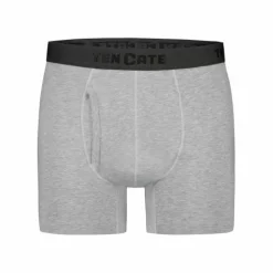 TEN CATE Basics men classic shorts met gulp (2-pack), heren boxers normale lengte, grijs melange