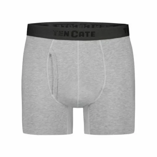 TEN CATE Basics men classic shorts met gulp (2-pack), heren boxers normale lengte, grijs melange
