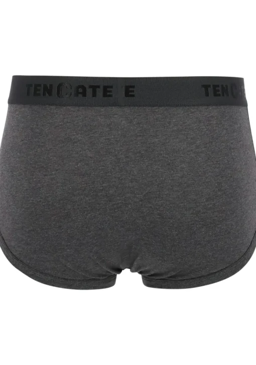 TEN CATE Basics men classic slip met gulp (2-pack), heren heupslips, antraciet grijs melange