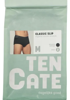 TEN CATE Basics men classic slip met gulp (2-pack), heren heupslips, antraciet grijs melange