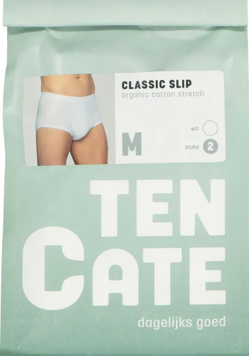 TEN CATE Basics men classic slip met gulp (2-pack), heren heupslips, wit