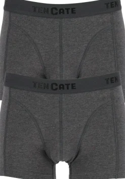 TEN CATE Basics men shorty (2-pack), heren boxers kort, antraciet grijs melange