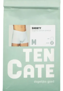 TEN CATE Basics men shorty (2-pack), heren boxers kort, wit