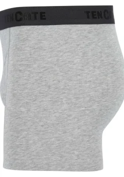 TEN CATE Basics men shorts (2-pack), heren boxers normale lengte, grijs melange