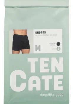 TEN CATE Basics men shorts (2-pack), heren boxers normale lengte, antraciet grijs melange