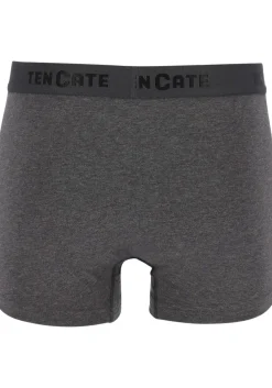 TEN CATE Basics men shorty (2-pack), heren boxers kort, antraciet grijs melange