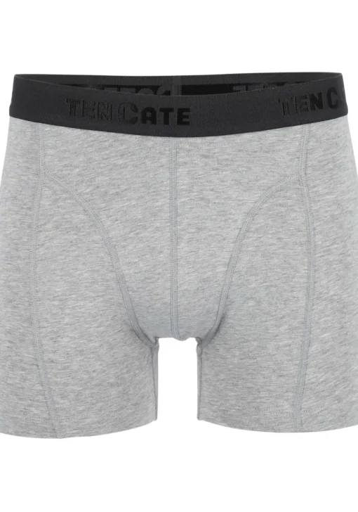 TEN CATE Basics men shorts (2-pack), heren boxers normale lengte, grijs melange