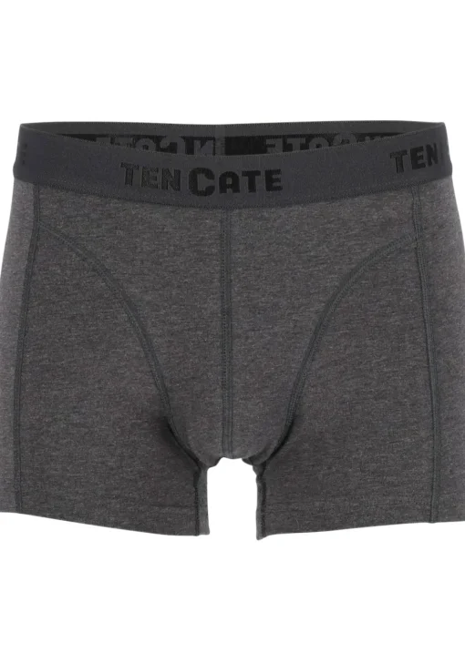 TEN CATE Basics men shorty (2-pack), heren boxers kort, antraciet grijs melange
