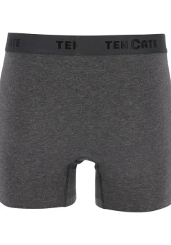 TEN CATE Basics men shorts (2-pack), heren boxers normale lengte, antraciet grijs melange