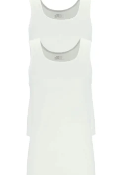 TEN CATE Basics men singlet (2-pack), heren hemden O-hals, wit