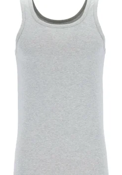 TEN CATE Basics men singlet (2-pack), heren hemden O-hals, grijs melange