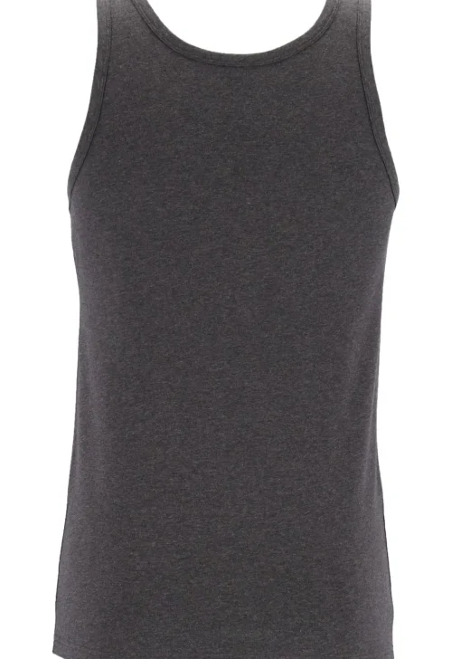TEN CATE Basics men singlet (2-pack), heren hemden O-hals, antraciet grijs melange