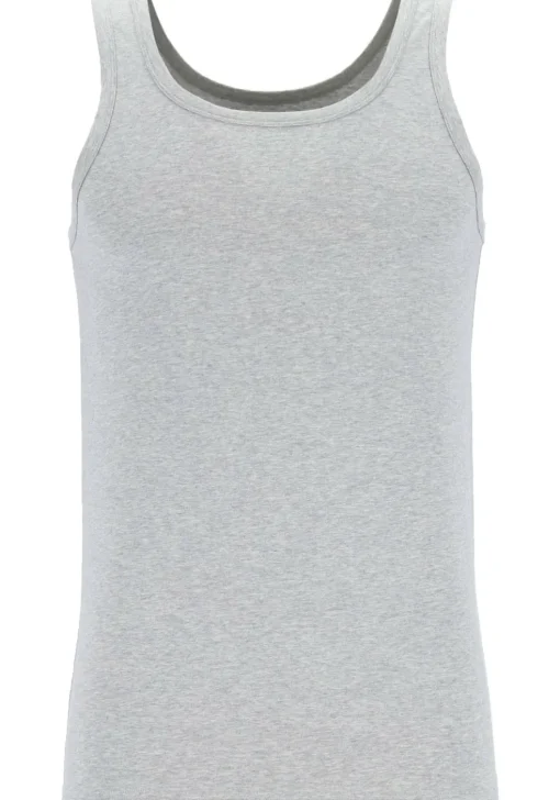 TEN CATE Basics men singlet (2-pack), heren hemden O-hals, grijs melange