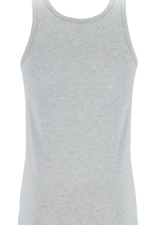 TEN CATE Basics men singlet (2-pack), heren hemden O-hals, grijs melange