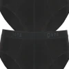 TEN CATE Basics men slip (2-pack), heren sportslips, zwart