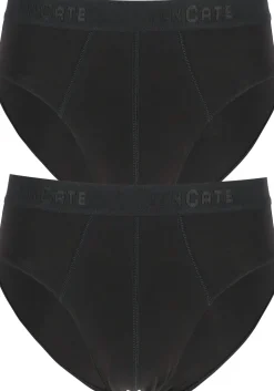 TEN CATE Basics men slip (2-pack), heren sportslips, zwart